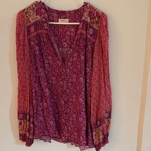 Spell Women's Purple and Pink Boho Blouse